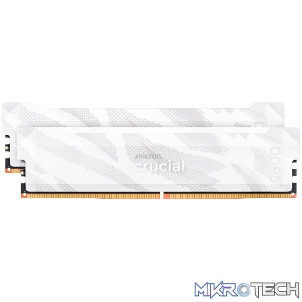 Crucial Pro Overclocking DDR5-6400 32GB Desktop Gaming Memory Kit (16GB x 2) – White Crucial Pro Overclocking DDR5-6400 32GB Desktop Gaming Memory Kit (16GB x 2) – White