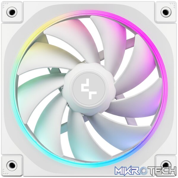 DeepCool FL12 3-in-1 ARGB 120mm Fan 3 Pack - White - Image 3