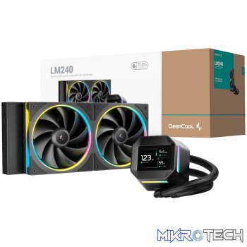 DeepCool LM240 ARGB 240mm AiO Liquid Cooler - Black