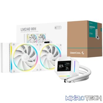DeepCool LM240 ARGB 240mm AiO Liquid Cooler - White