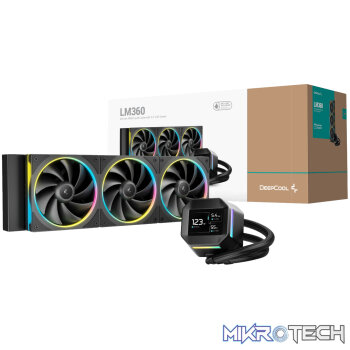 DeepCool LM360 ARGB 360mm AIO CPU Liquid Cooler - Black