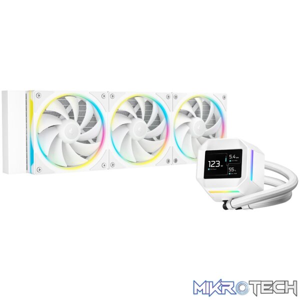 DeepCool LM360 ARGB 360mm AIO CPU Liquid Cooler - White - Image 2