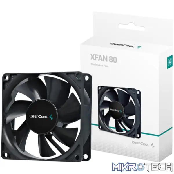 DeepCool XFAN 80mm Case Fan - Black DeepCool XFAN 80mm Case Fan - Black