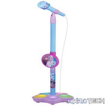 Disney Frozen Auxiliary Star Karaoke Microphone Stand with Colourful Lights