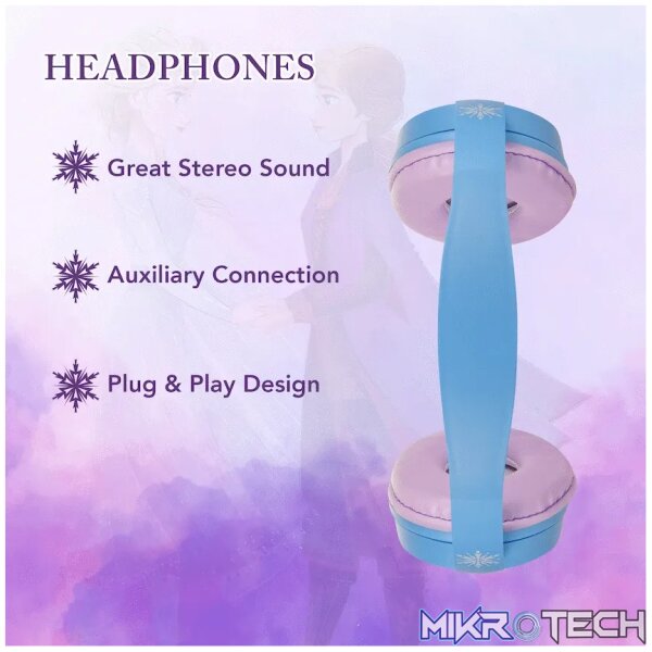 Disney Frozen Auxiliary headphones with 11 Stickers - Image 3
