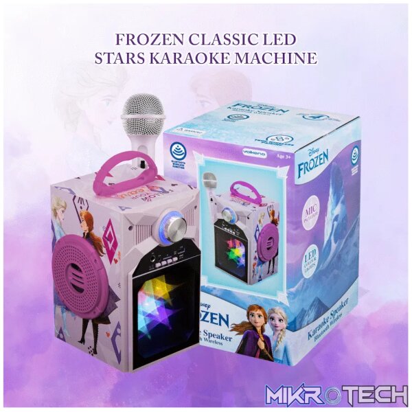 Disney Frozen Classic LED Stars Karaoke Machine with Microphone - Image 11