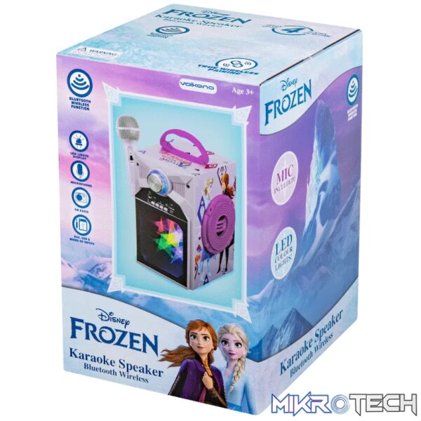 Disney Frozen Classic LED Stars Karaoke Machine with Microphone - Image 3