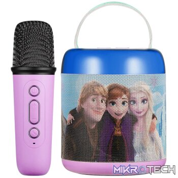 Disney Frozen Cylinder Karaoke Speaker with Bluetooth Microphone