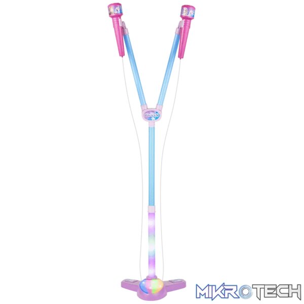 Disney Frozen Double Karaoke Mic Stand with Colourful Lights Disney Frozen Double Karaoke Mic Stand with Colourful Lights