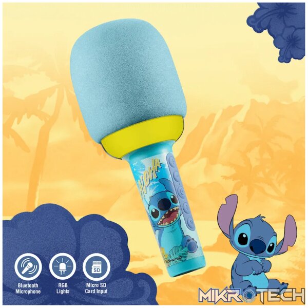 Disney Stitch Bluetooth Dome Microphone with RGB Lights - Image 3