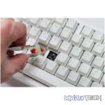 Ducky Keyboard Zero 6108 100% Mechanical Wireless Keyboard; RGB; USB 2.0 / 2.4GHz / BT - White - Cherry MX2A Blue switches. - Image 3