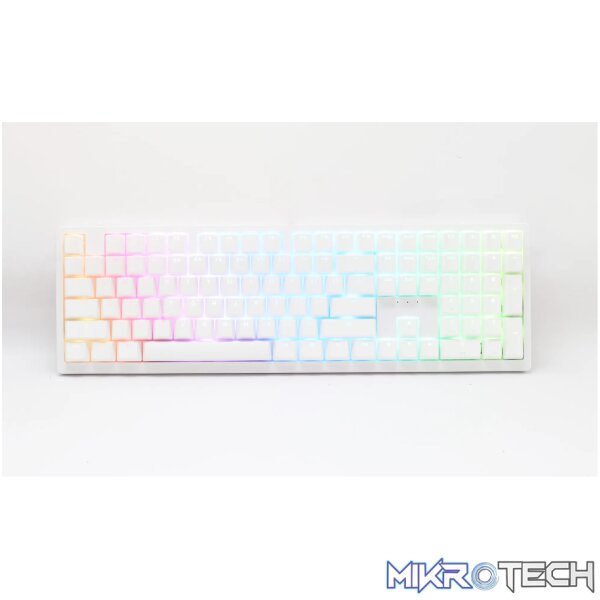 Ducky Keyboard Zero 6108 100% Mechanical Wireless Keyboard; RGB; USB 2.0 / 2.4GHz / BT - White - Cherry MX2A Blue switches. Ducky Keyboard Zero 6108 100% Mechanical Wireless Keyboard; RGB; USB 2.0 / 2.4GHz / BT - White - Cherry MX2A Blue switches.