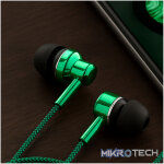 EB250 EARPHONE WIRE MIC 3.5MM GREEN - Image 2