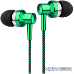 EB250 EARPHONE WIRE MIC 3.5MM GREEN