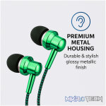 EB250 EARPHONE WIRE MIC 3.5MM GREEN - Image 3