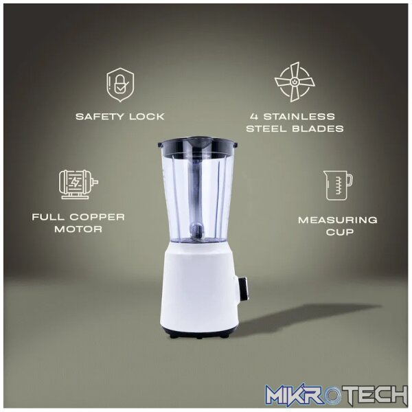ELEKTRA - 500W 1.5L JUG BLENDER (PLASTIC JUG) - Image 3