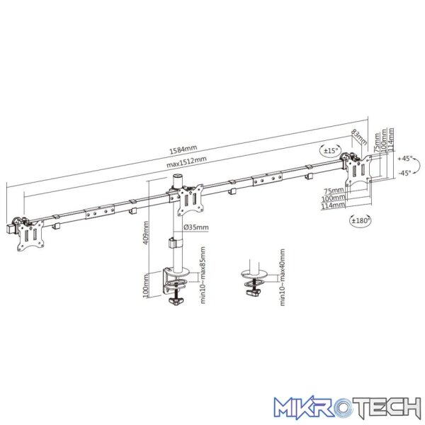 EQUIP BRACK, DESK 17"-32" TRIP MON - Image 10