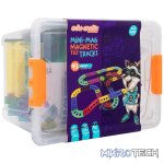 Edu-Matic Mini-Mag Magnetic Tile Tracks with 2 Cars and 93 Pieces - Image 4