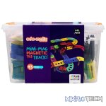 Edu-Matic Mini-Mag Magnetic Tile Tracks with 2 Cars and 93 Pieces - Image 6