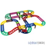 Edu-Matic Mini-Mag Magnetic Tile Tracks with 2 Cars and 93 Pieces - Image 8