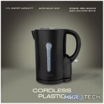 Elektra 1.7l Plastic Cordless Kettle - Black - Image 2