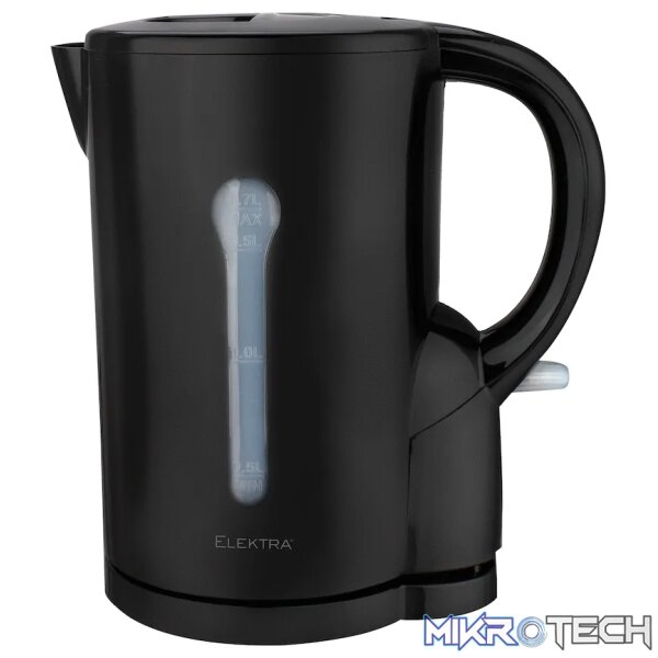 Elektra 1.7l Plastic Cordless Kettle - Black - Image 4