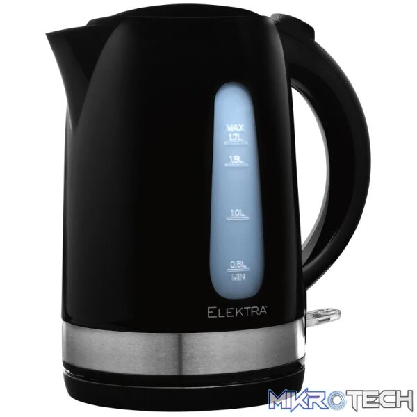 Elektra - 1.7l Plastic Kettle - Black - Image 2