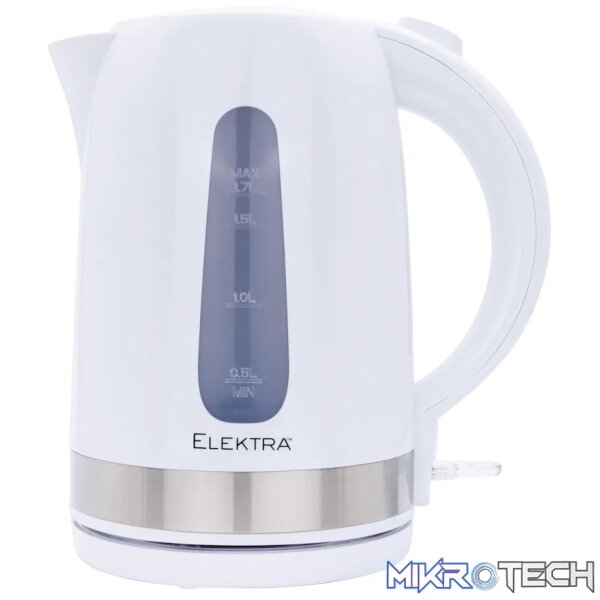 Elektra 1.7l Plastic Kettle - White - Image 3