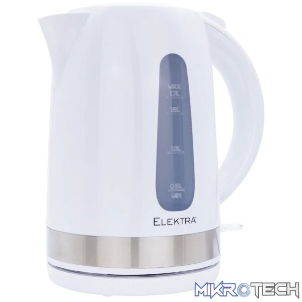 Elektra 1.7l Plastic Kettle - White - Image 4