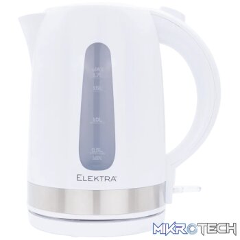 Elektra 1.7l Plastic Kettle - White