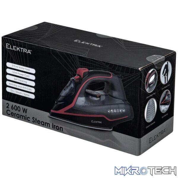 Elektra - 2600w Ceramic Steam Iron - Image 3