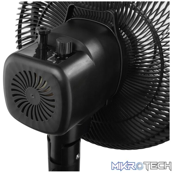 Elektra 30cm Stand Fan - Black - Image 3