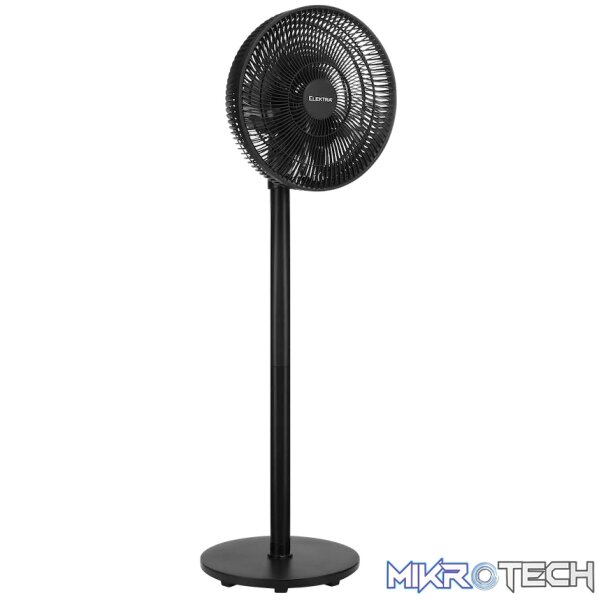 Elektra 30cm Stand Fan - Black - Image 7