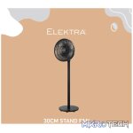 Elektra 30cm Stand Fan - Black - Image 8