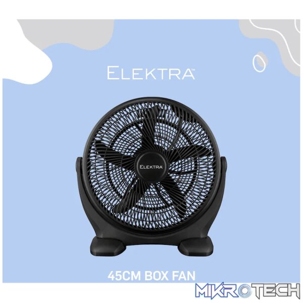 Elektra 45cm Box Fan - Black - Image 6