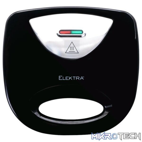 Elektra 700w Sandwich Press - Black - Image 3