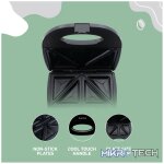 Elektra 700w Sandwich Press - Black - Image 5