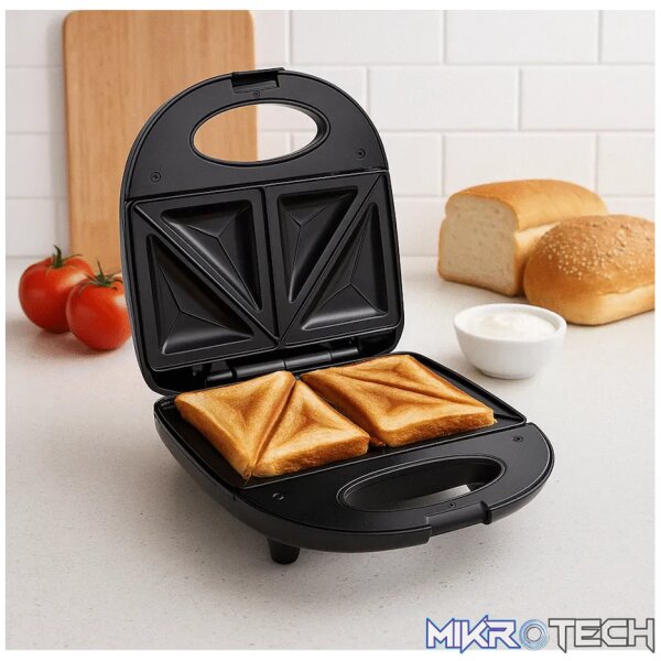 Elektra 700w Sandwich Press - Black - Image 6