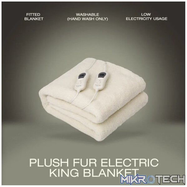 Elektra Comfort Electric Blanket - King - Fur - Image 4