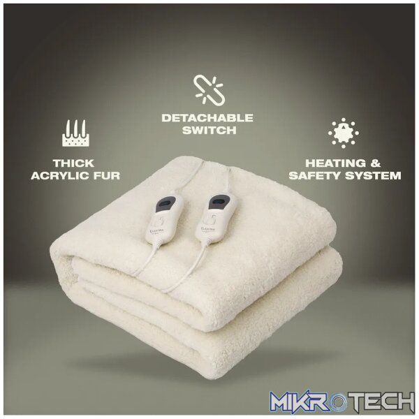 Elektra Comfort Electric Blanket - King - Fur - Image 5