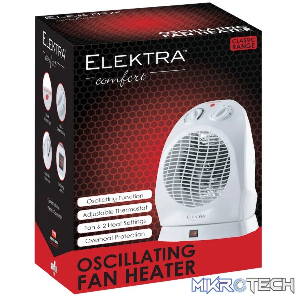 Elektra Comfort Oscillating Fan Heater - Image 3
