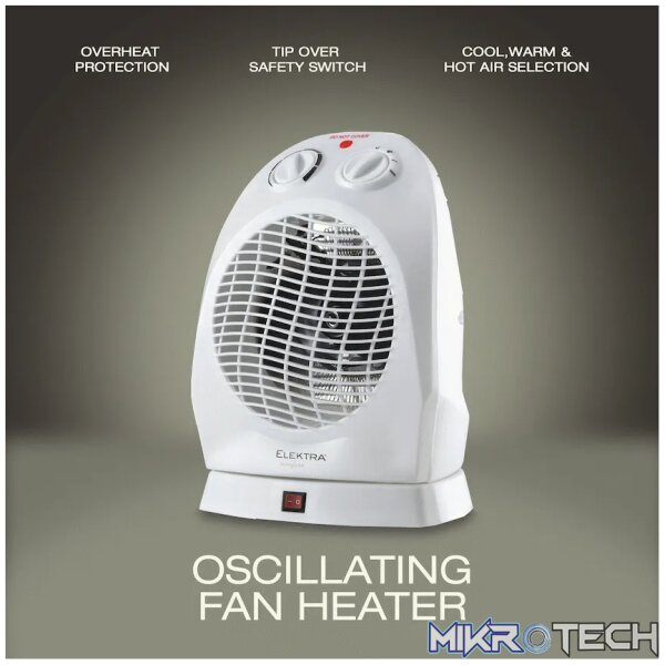 Elektra Comfort Oscillating Fan Heater - Image 4
