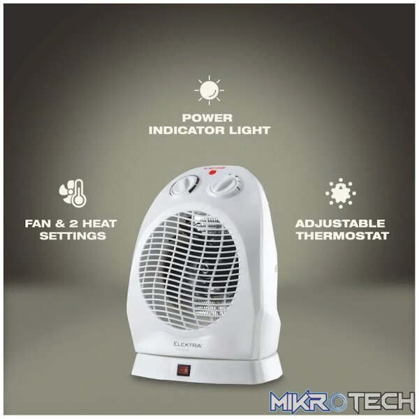 Elektra Comfort Oscillating Fan Heater - Image 5