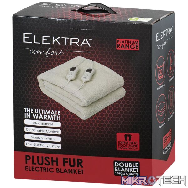 Elektra E/CMFRT Electric Blanket Double (A/FUR) - Image 2