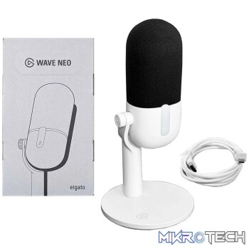 Elgato Wave Neo Microphone - Condenser Capsule; Sample Rate: 48 / 96 kHz; Frequency Response: 70 - 20000 Hz; Interface: USB-C