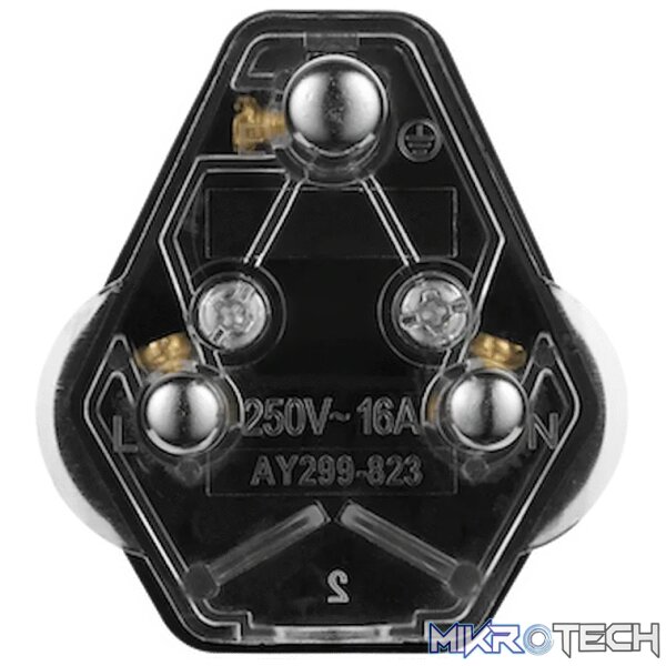 Ellies 16a Heavy-Duty Rubber Screw-on Plug Top - Black - Image 7