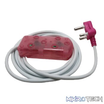 Ellies 2-Way Light-Duty Coloured Extension Lead - 5m