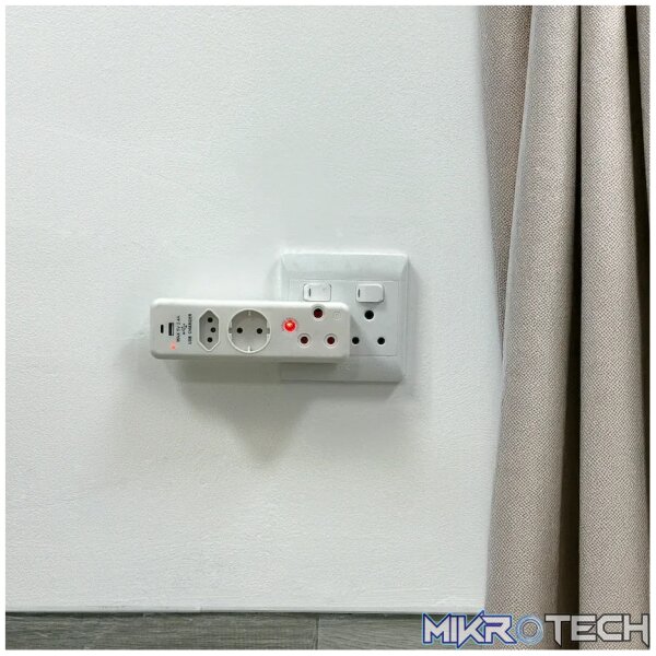 Ellies  3 Way Medium Surge adaptor Schuko,with type C + USB - Image 13