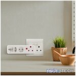 Ellies  3 Way Medium Surge adaptor Schuko,with type C + USB - Image 14