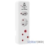 Ellies  3 Way Medium Surge adaptor Schuko,with type C + USB - Image 8
